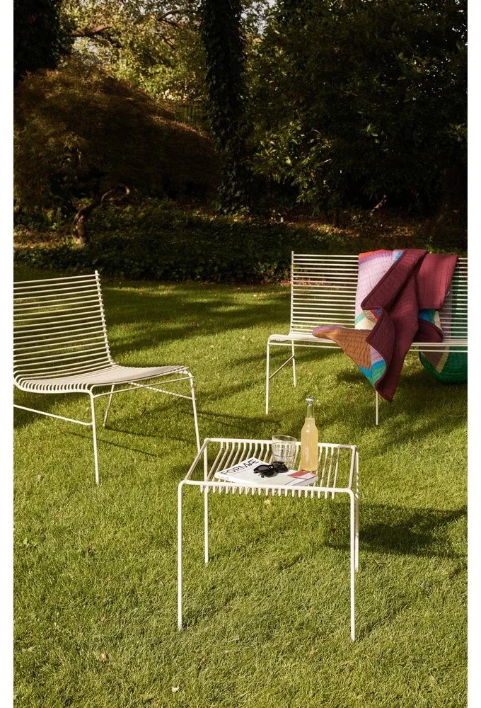 Sedia da giardino in metallo bianco String - Hübsch