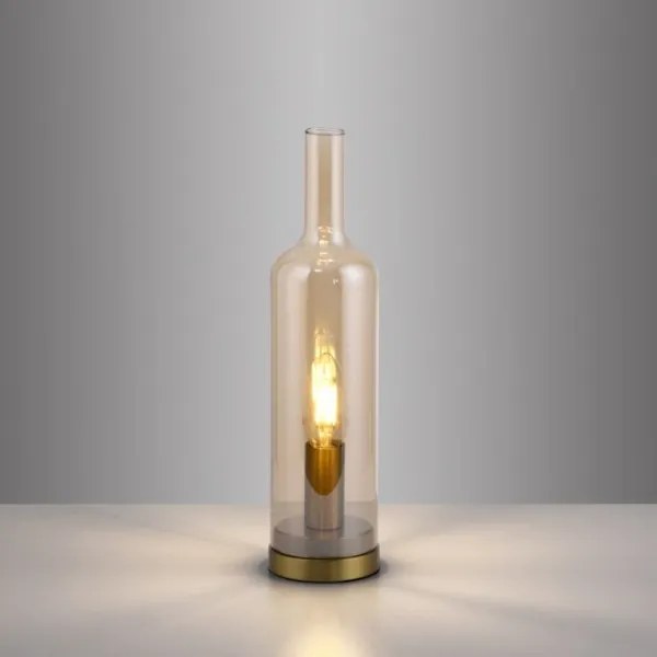 JUST LIGHT. 14006-27 - Lampada da tavolo BOTTLE 1xE14/25W/230V beige/fumé