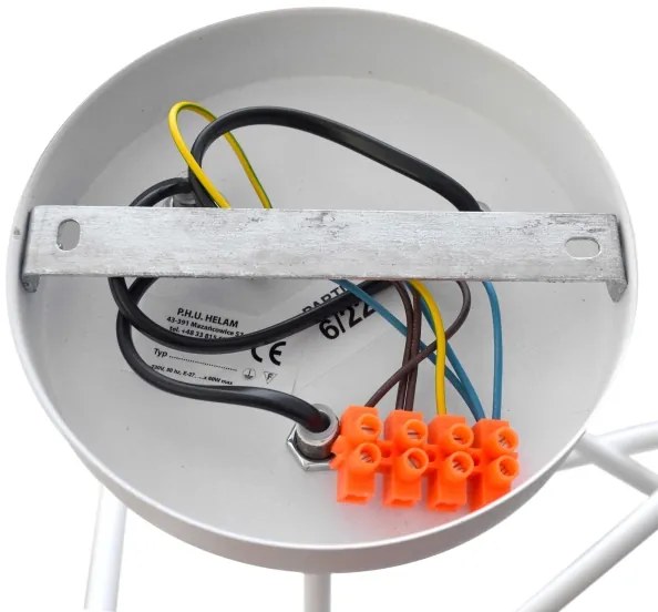 Lampadario a soffitto per bambini OXFORD 3xE27/15W/230V bianco