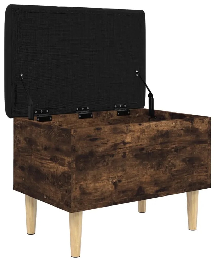 Panca portaoggetti rovere fumo 62x42x46 cm legno multistrato