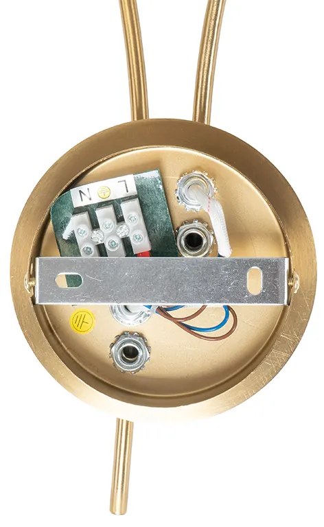 Applique moderna oro 2 luci con vetro fumé - ATHENAS