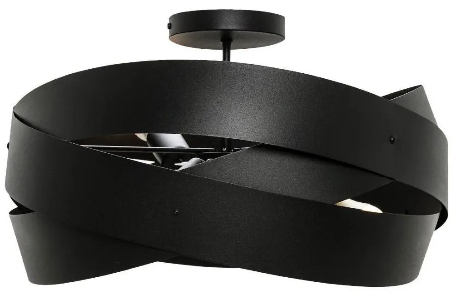 Zuma Line 1116 - Lampadario a sospensione con supporto rigido TORNADO 3xE27/40W/230V nero