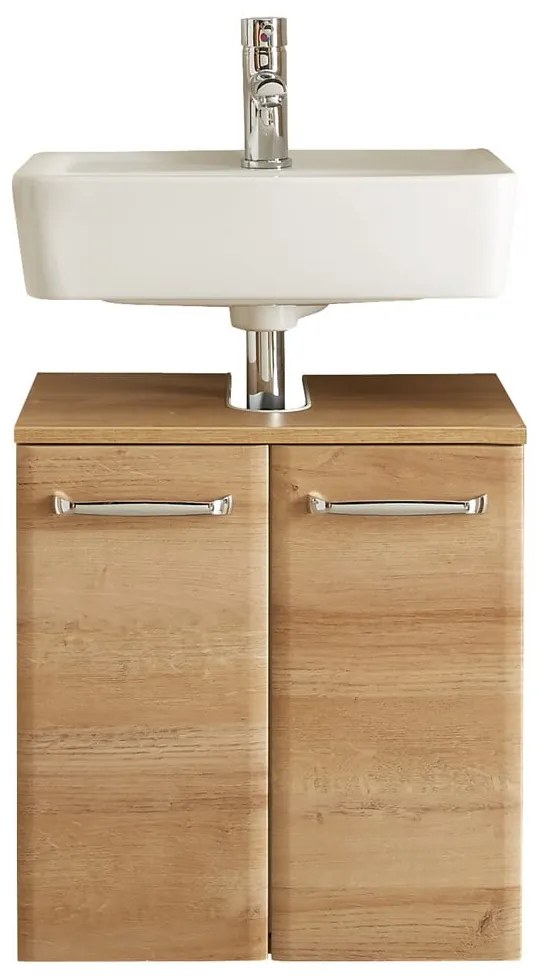 Mobile senza lavello di colore naturale con effetto rovere da appendere 53x60 cm Quickset 318 – Pelipal