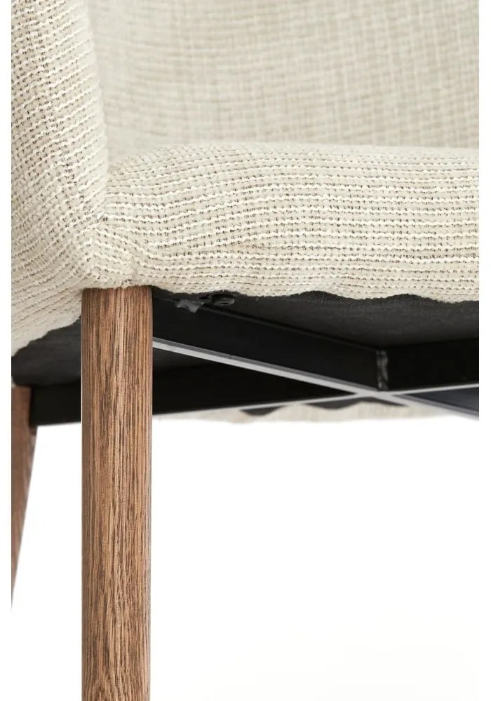 Set di sedie da pranzo beige in imbottito con braccioli 2 pz Blaine – Light &amp; Living