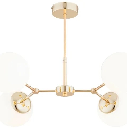 Lampadario on a pole FOTON 4xE14/40W/230V oro/bianco