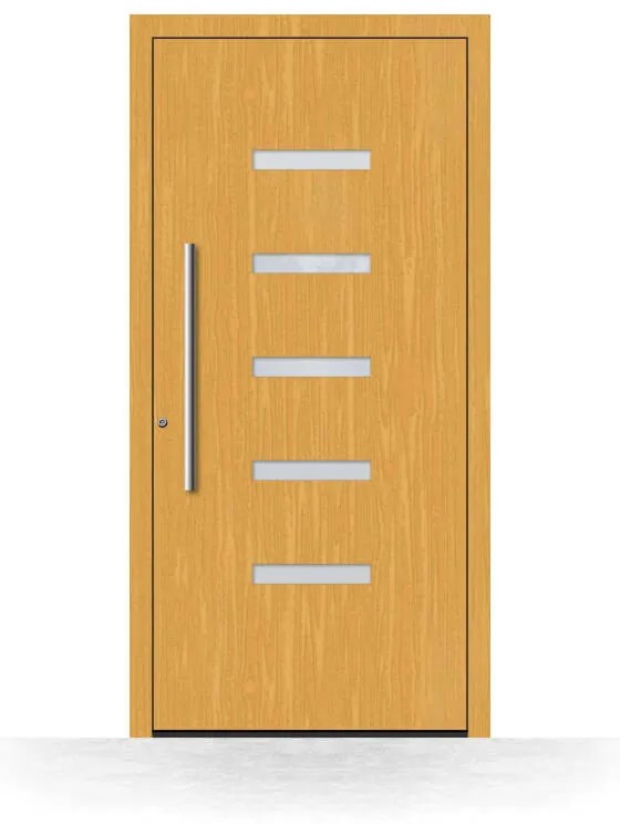 Portoncini in legno, abete chiaro 110, apertura con spinta a sinistra, 850 x 1850 mm, modello Casoria, configura individualmente