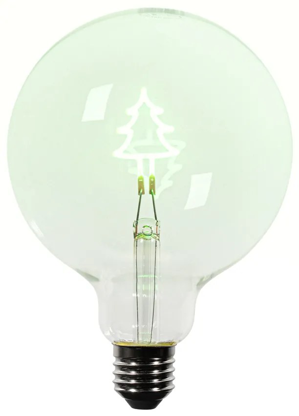 Lampadina LED E27 Albero di Natale Filamento G125 Trasparente 1.8W 100 lm