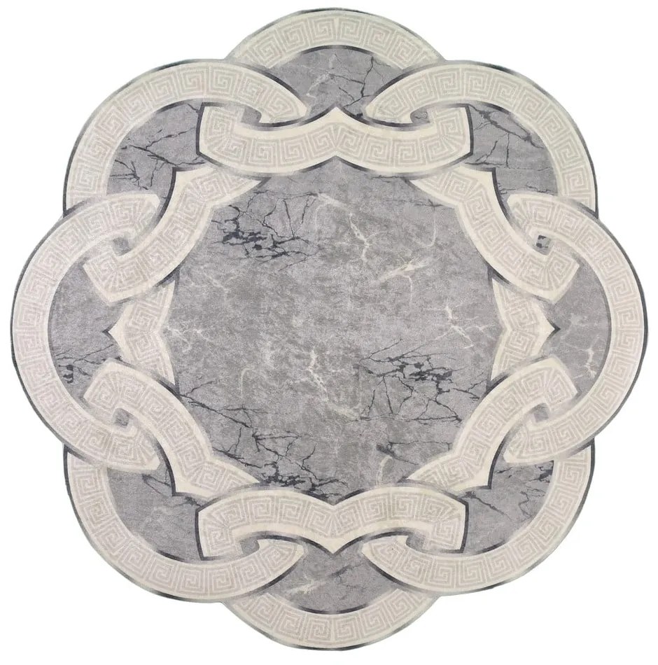 Tappeto rotondo grigio ø 80 cm - Vitaus