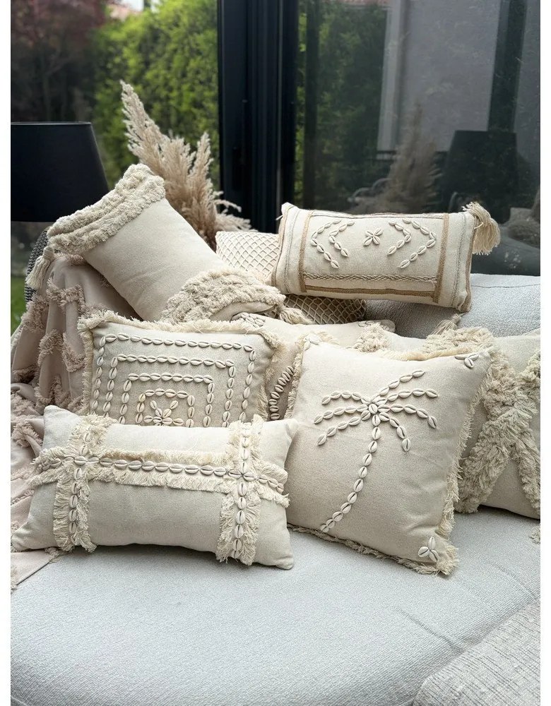 Federa decorativa in cotone 30x50 cm Seashells – Mioli Decor