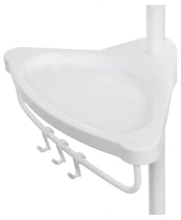 Mensola angolare per il bagno DEX, bianca