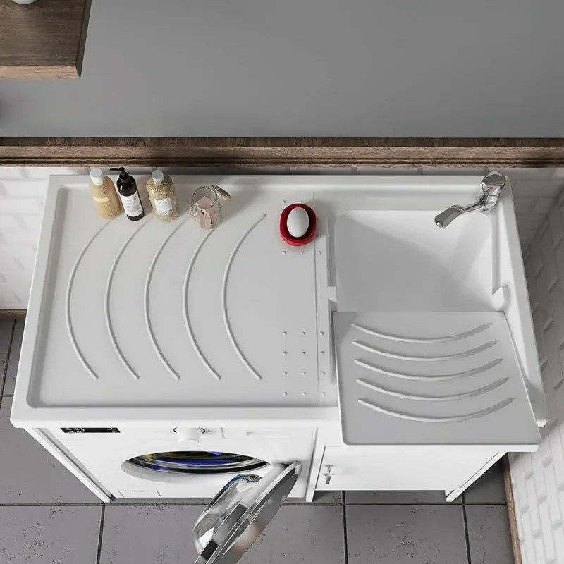 Vasca per lavatoio coprilavatrice 109x60 installazione reversibile
