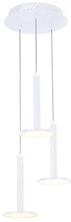 Lampadario Sospensione Moderno Tua Metallo Lgp Bianco 3 Led 27W Doppia Emissione