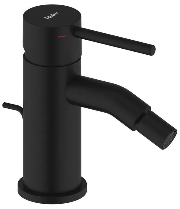 Rubinetto per bidet getto laminare cristallino TAYRONA HUBER nero verniciato opaco