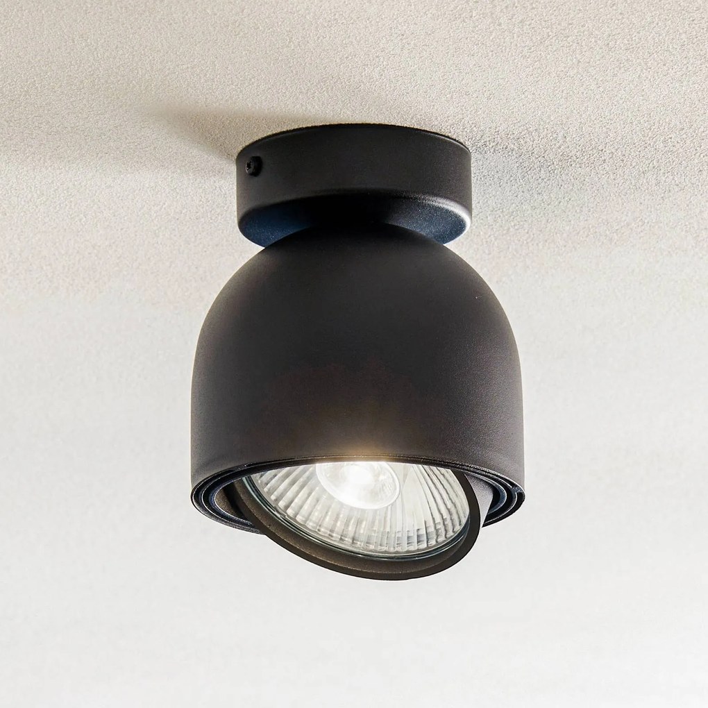 Argon Faretto da soffitto Gina, orientabile, nero