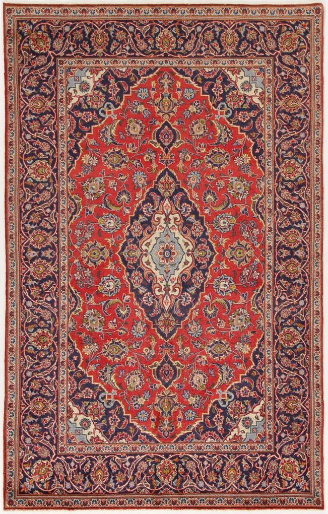 Kashan Tappeto 130x220 (Iran) Annodato A Mano