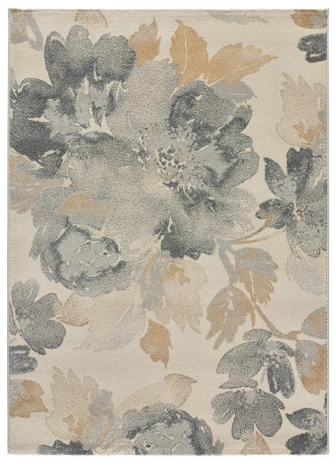Tappeto grigio/beige 80x150 cm Flores Sunset – Universal