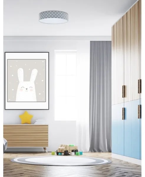 Luce LED dimmerabile GALAXY KIDS LED/24W/230V stelle grigio/bianco + tc