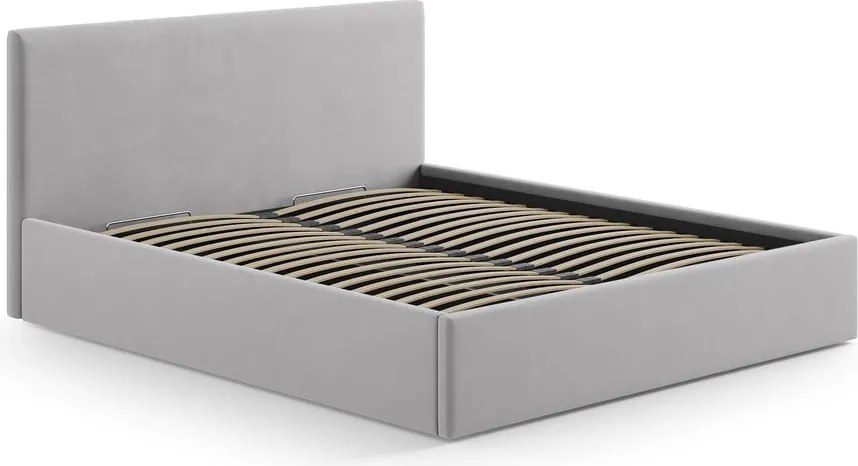 Testiera grigio chiaro in imbottito 150,5x100 cm Remo – Micadoni