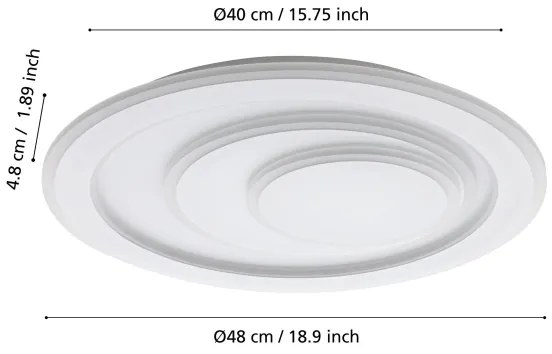 Eglo 32053 - Plafoniera LED PALAGIANO LED/21W/230V diametro 48 cm