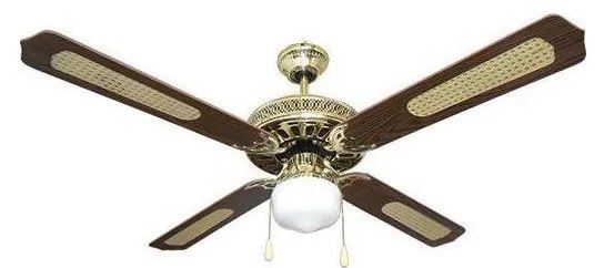 Ventilatore da soffitto 1xE27/70W/230V diametro 132 cm marrone/oro