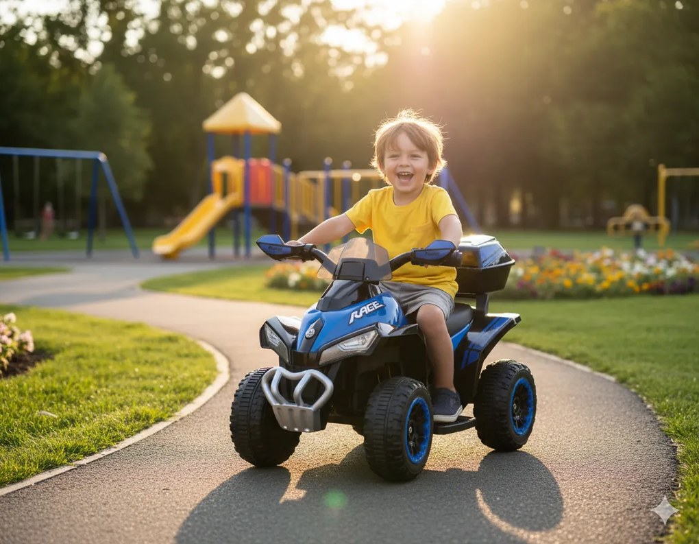 Mini Quad Elettrico per Bambini 6V Kid Go Deluxe Blu...