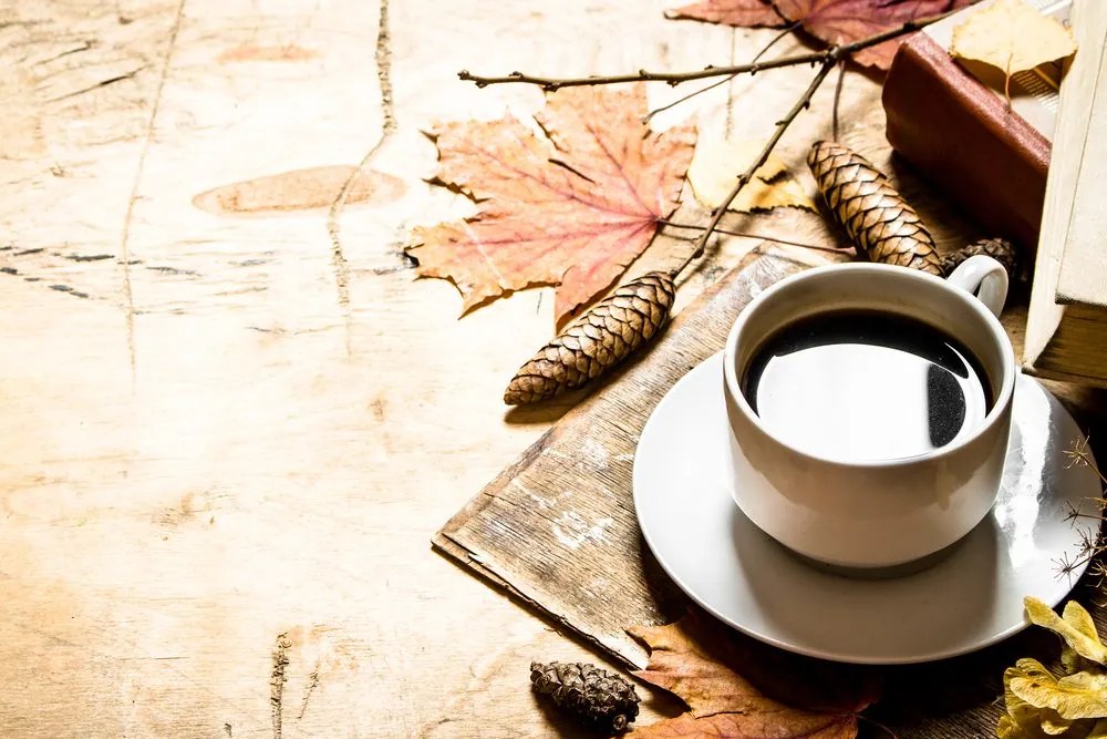 Quadro su tela – Tazza di caffè autunnale
