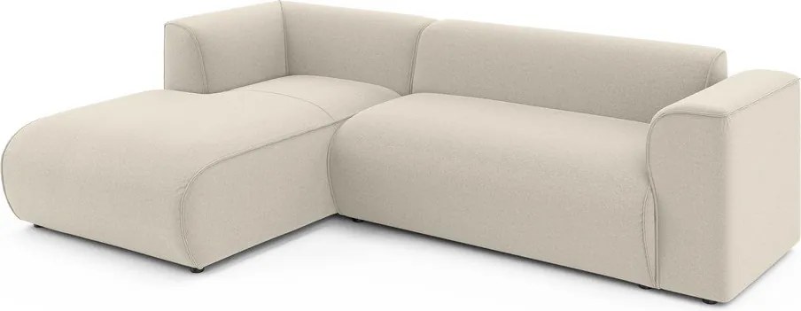 Divano angolare beige (con penisola a sinistra/con chaise lounge) Merid – Ropez