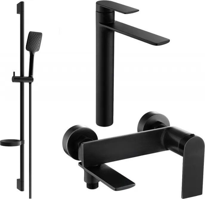 Mexen Zero DS62 set da bagno, nero - 7113DS62-70