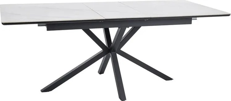 Tavolo allungabile Logan bianco/nero opaco - L160-200 cm