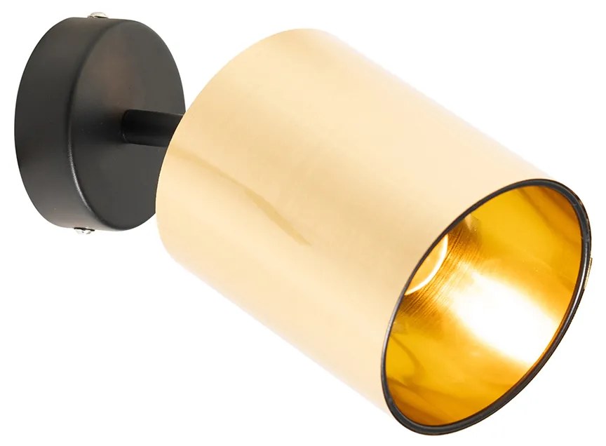 Faretto moderno nero con oro - Lofty