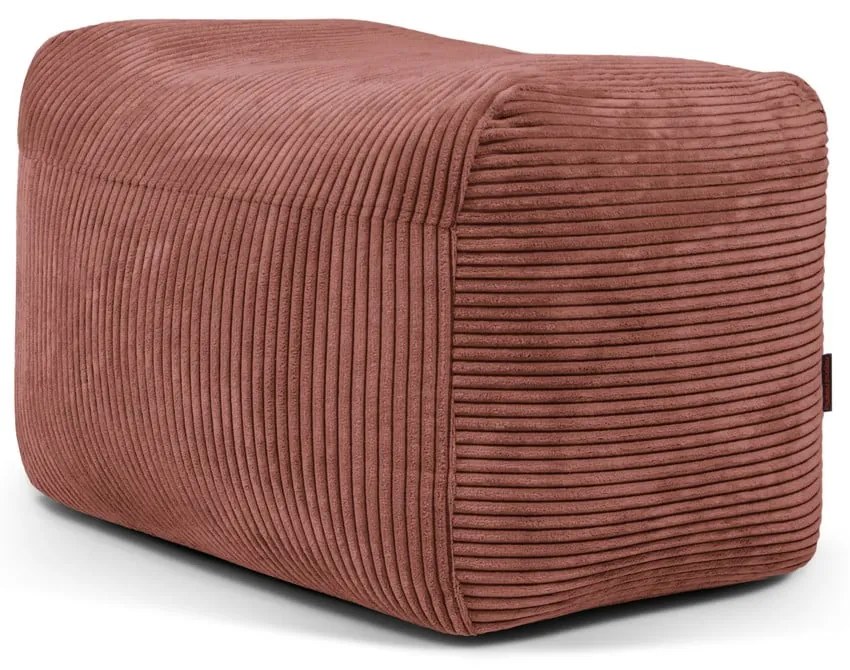 Puof a sacco color mattone con rivestimento in velluto a coste Plus 70 Lounge – SLOWDOWN