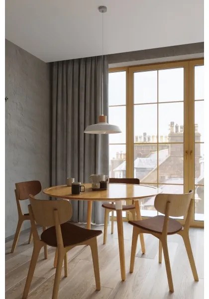 Sollux SL.0282 - Lampadario a sospensione con filo AFRA 1xE27/60W/230V grigio/legno naturale