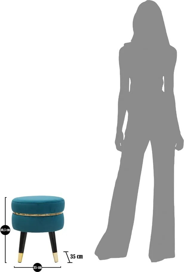 Pouf turchese Paris - Mauro Ferretti