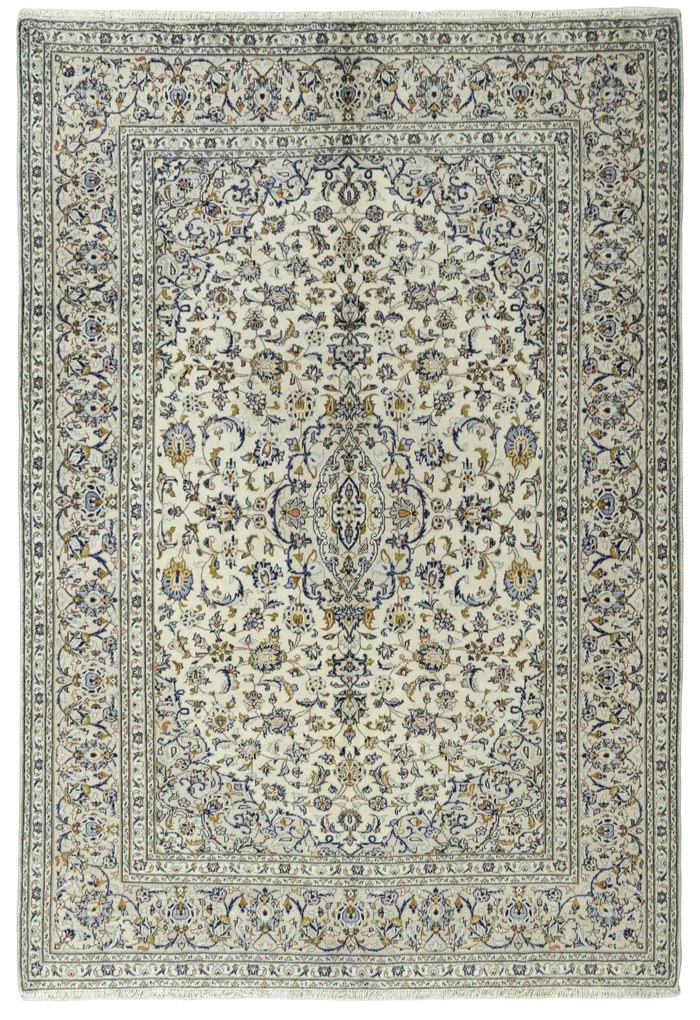 Kashan Tappeto 300 x 200 Beige (Iran) Annodato A Mano