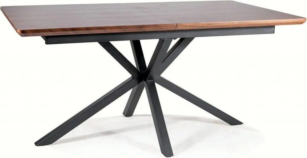 Tavolo allungabile Logan noce/nero - L160-200 x l90 x h75 cm