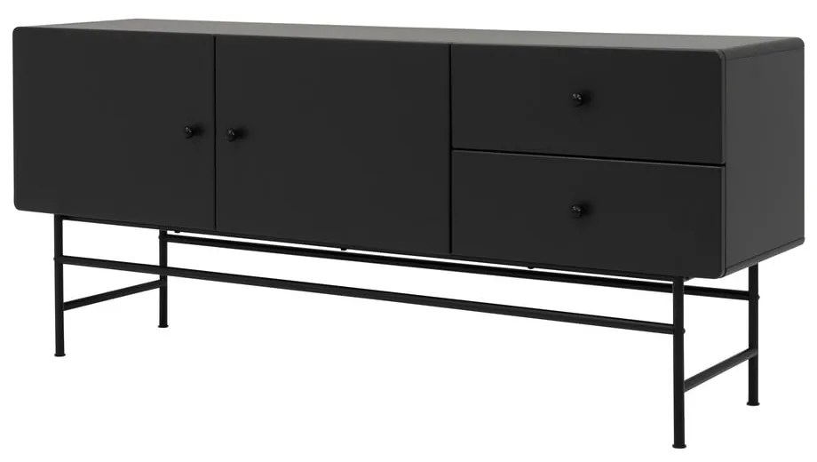 Cassettiera bassa nera 158x68 cm Cocktail - Tenzo