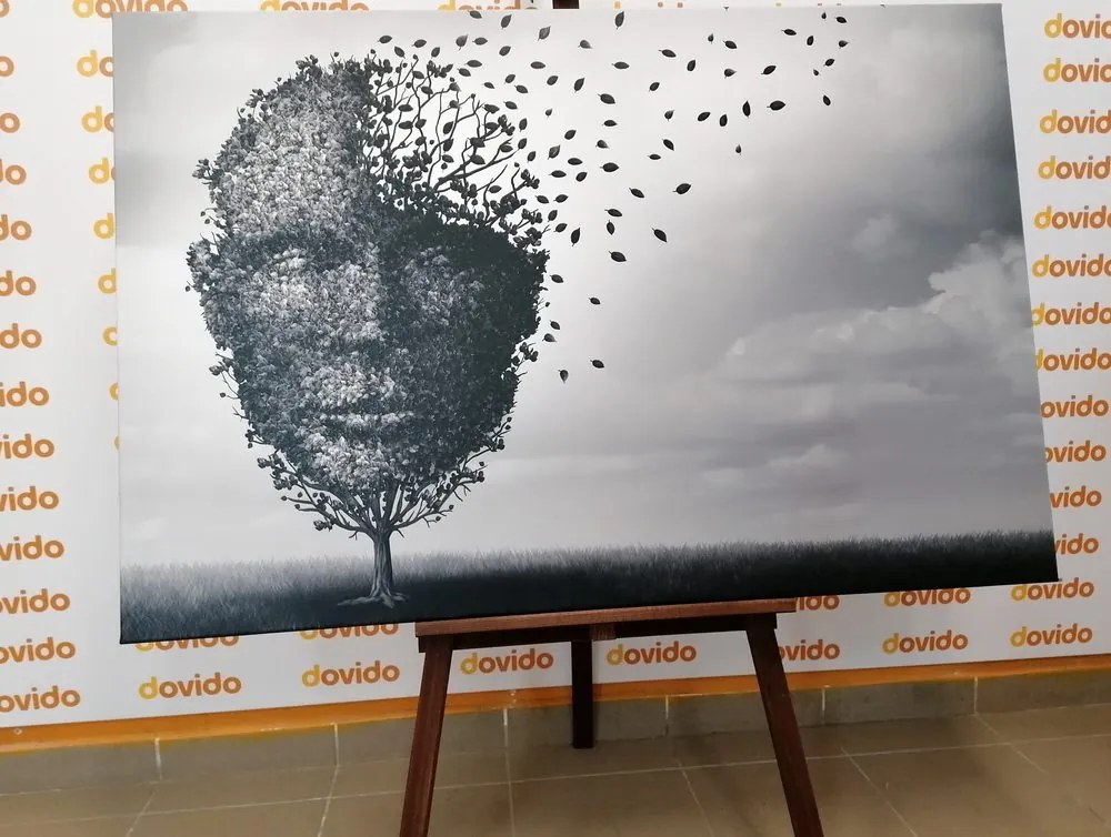 Stampa su tela – Volto astratto in forma di albero