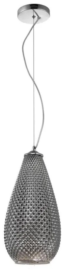 Lampadario a sospensione con filo PETRA 1xE27/60W/230V grigio