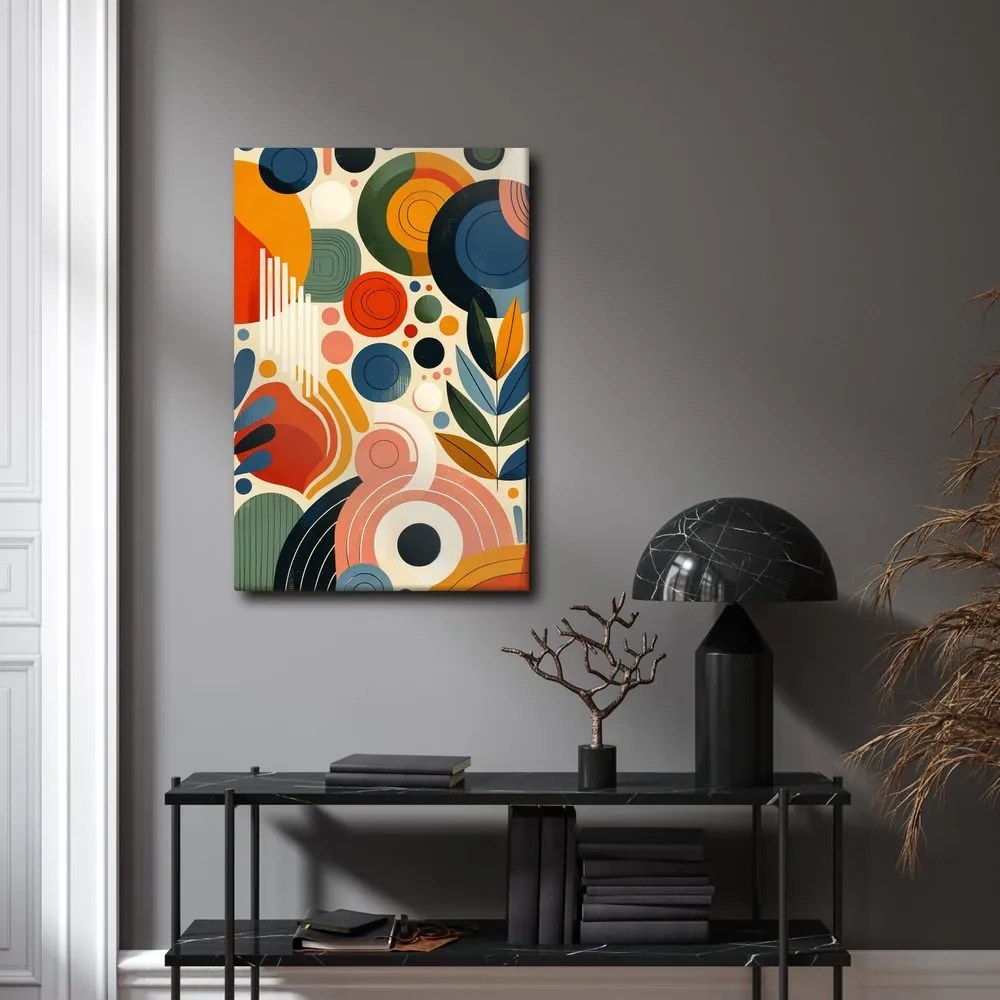 Quadro su tela – Composizione geometrica giocosa