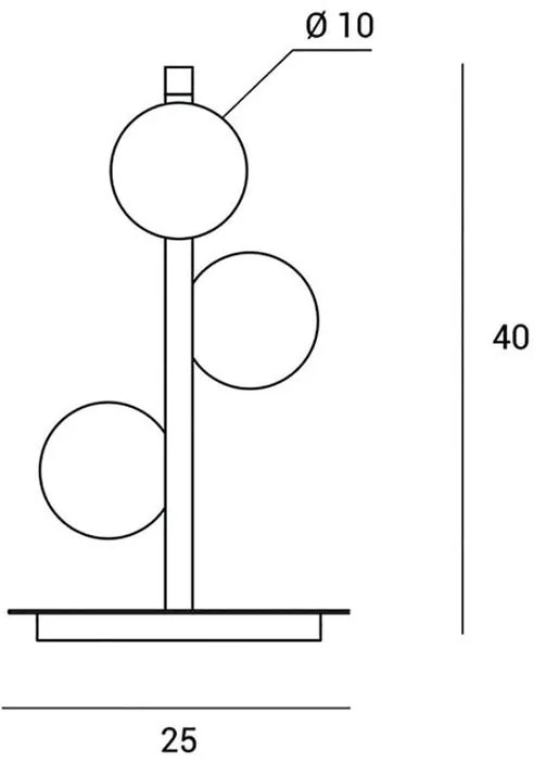 Lampada da tavolo glamour Pomì 3xG9 MILOOX