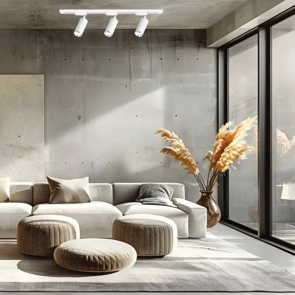 Faretto a binario MICA 3xGU10/10W/230V, bianco/cromo satinato