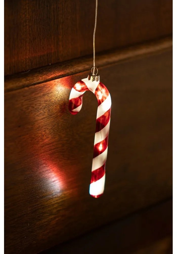 Decorazione natalizia luminosa rossa a sospensione ø 1,5 cm Hannah – Sirius