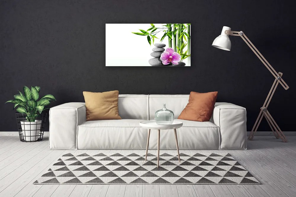 Quadro su tela Zen Art Bamboo Spa 100x50 cm