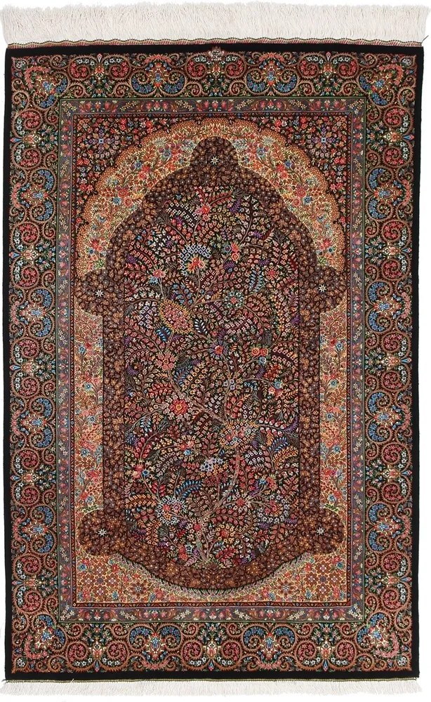 Ghom Tappeto 160x100 (Iran) Annodato A Mano