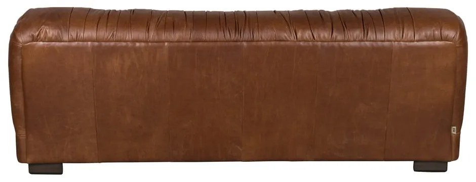 Divano marrone con rivestimento in pelle 214 cm Douglas – Dutchbone