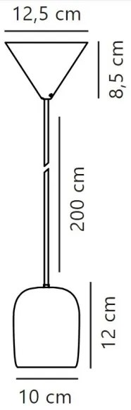 Nordlux - Lampadario a sospensione con filo NOTTI 1xE27/25W/230V nero
