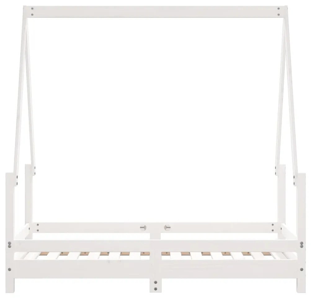 Giroletto per bambini bianco 70x140cm in legno massello di pino