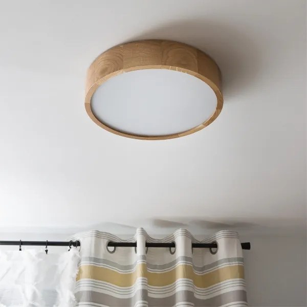 Brilagi - LED RGBW dimmerabile, plafoniera CARVALHO 2xE27/9W/230V Wi‑Fi rovere Ø 37,5 cm