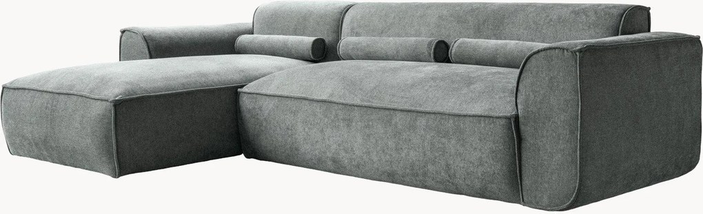 Divano angolare componibile 4 posti in ciniglia Flex Felix