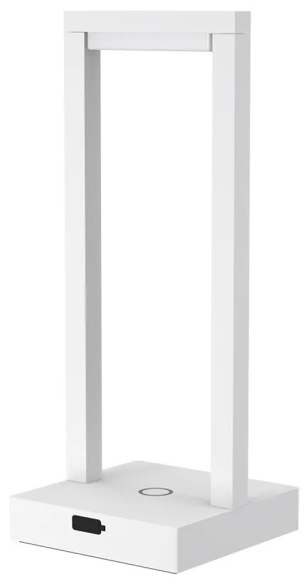 Lampada da Tavolo Ricaricabile 2.2W, IP54 CCT, Serie VELA - Bianca Colore del corpo Bianco